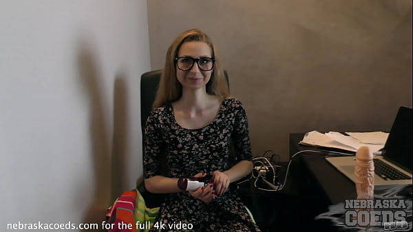 19yo areana fox in my office with a rather large dildo and finger in her ass