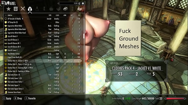 女巨人萨布丽娜：拖衣服。天际 Se