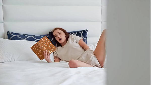 Hot Chick Caught Masturbating with Her Dirty Book - PervTeen