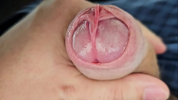 LOTS of Precum while edging my unique cock