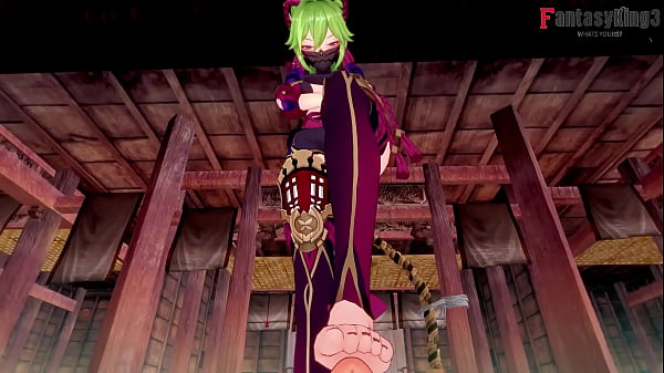 Kuki Shinobu trabajando con el pie, paja y mamada pov | Impacto de Genshin | Gratis