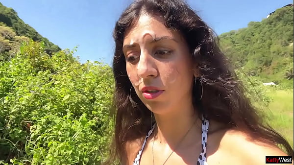 Walking with hot cum on my face on a public beach full of people - Cumwalk