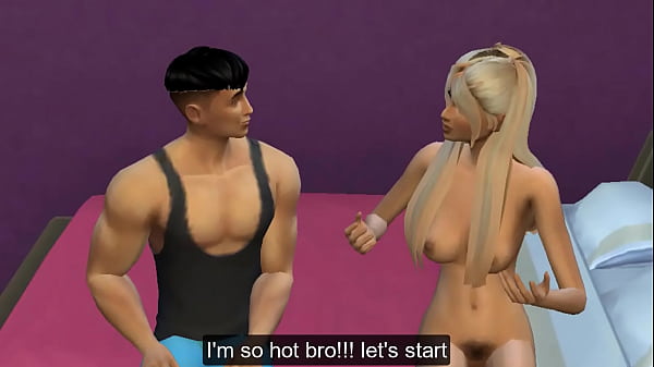 18岁的继兄弟和继姐妹他妈的|继姐被她肌肉发达的继弟所吸引